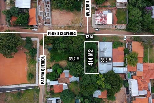 Terreno de 414,23 m2 en puerto pabla - lambare