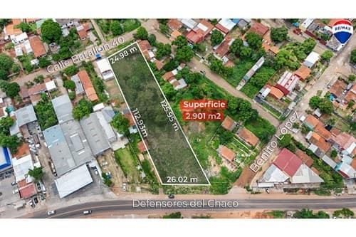 Terreno de 2901 m2 - B° Puerto Pabla - Lambaré
