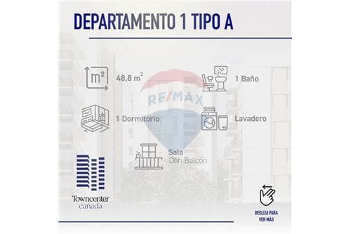 En venta depto de 1 dormitorio en fdo zona norte