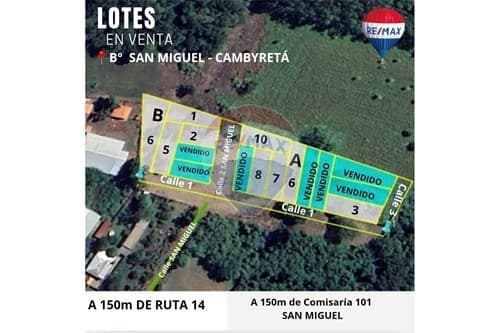 Lotes en venta barrio san miguel - cambyreta