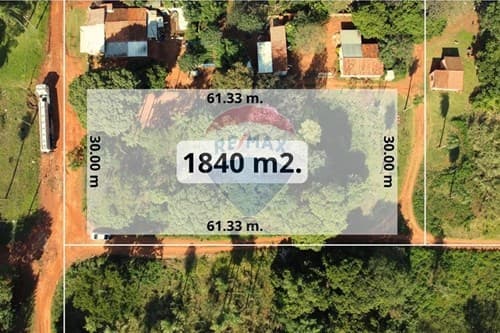 Terreno en venta de 1.840 m2 en Areguá