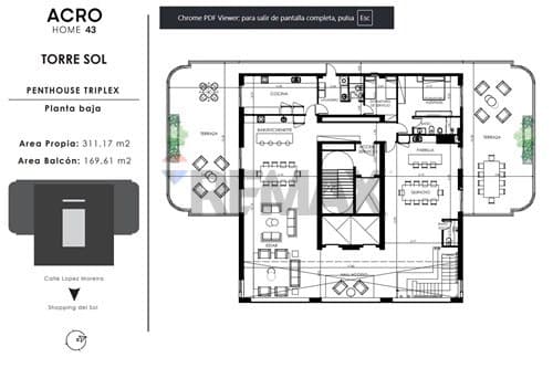 Penthouse triplex en acro home 43