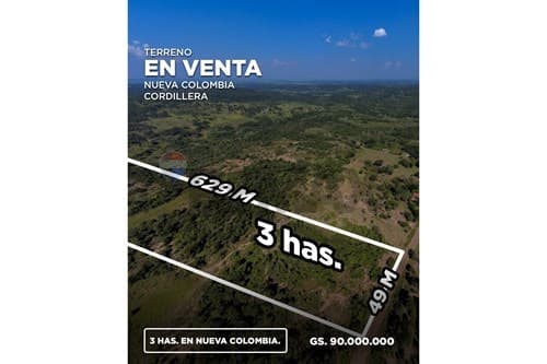 Amplio terreno en Nueva Colombia, Cordillera