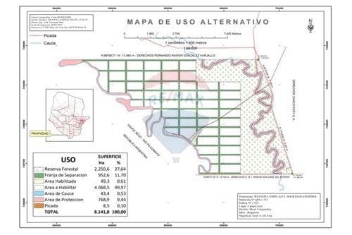Campo de 8.141 há en el departamento de Boquerón, hacia la frontera con Argentina