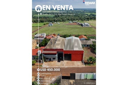 Complejo con 2 Galpones + Departamento + Oficina