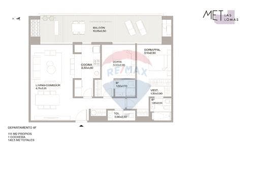 Departamento de 2 suites en Las Lomas a estrenar — foto 1
