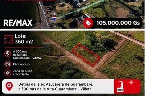 Vendo terreno en Guarambare