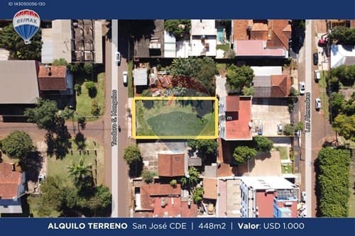 Terreno en Alquiler San José CDE