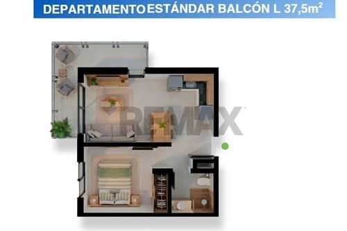 Zuba centro don bosco - 1 dormitorio con balcón — foto 4