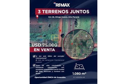 ¡Gran Oportunidad! Terreno en Minga Guazú, 1080m² — foto 3