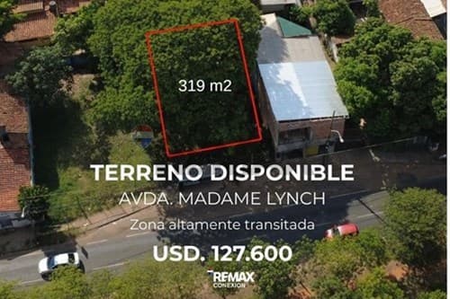 En venta terreno sobre avda madame lynch