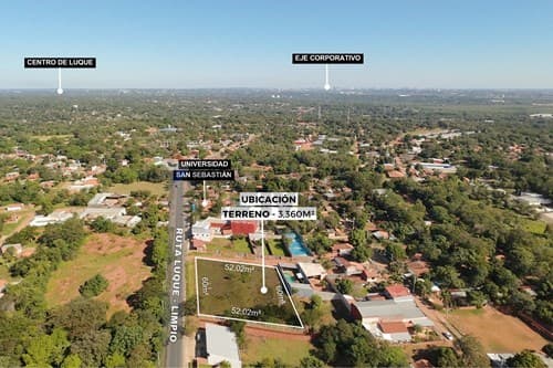 Importante terreno comercial s/ ruta Luque-limpio
