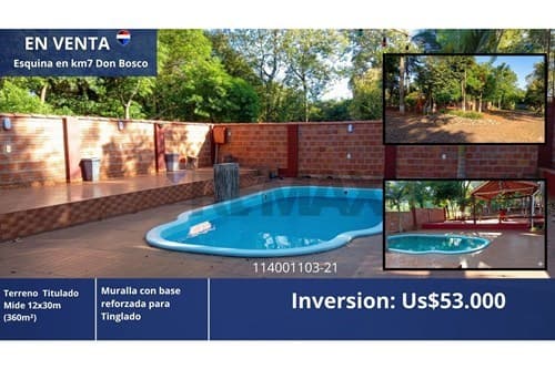 venta terreno en Esquina Km7 Don Bosco