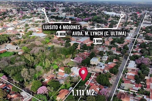 Vendo terreno 1111 m2 de calle a calle en Lambaré