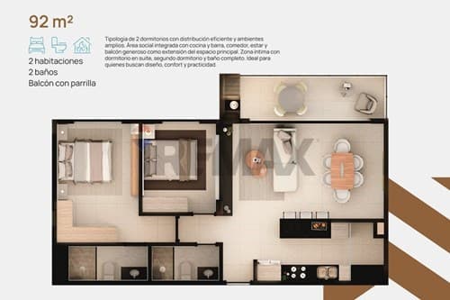 Departamento de 92 m2 en VIDALTA — foto 2