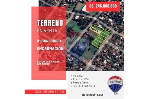Venta de lote a 350m de la playa san isidro