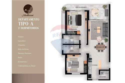 Departamento de 2 dormitorios en venta