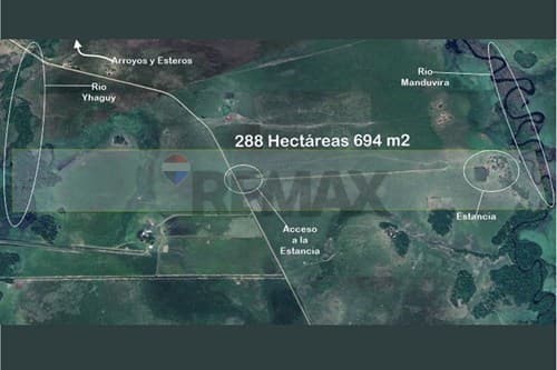 Estancia de 288 has en arroyos y esteros en venta
