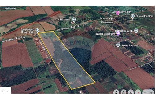 En venta/ 20 hectareas sobre ruta