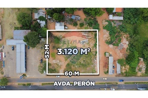 ✨importante terreno de 3.120 m² en esquina, sobre la av. Perón, en el límite entre Asunción y Lambaré✨