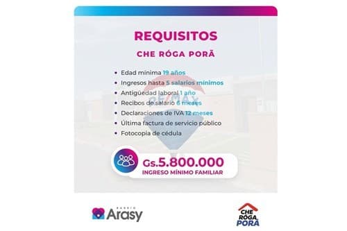 Barrio arasy 2 en Luque casas listas para mudarte