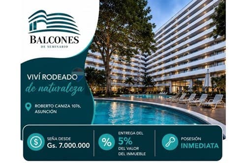 Departamento de 1 d. – balcones de seminario, foto 1