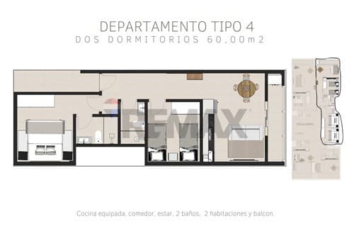 - Dpto. 2 dorm. 60 m² | Edif. LALIDIA, foto 4