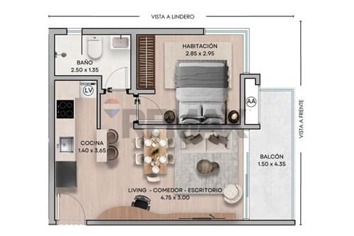 Departamento 1 habitación en Recoleta — foto 4