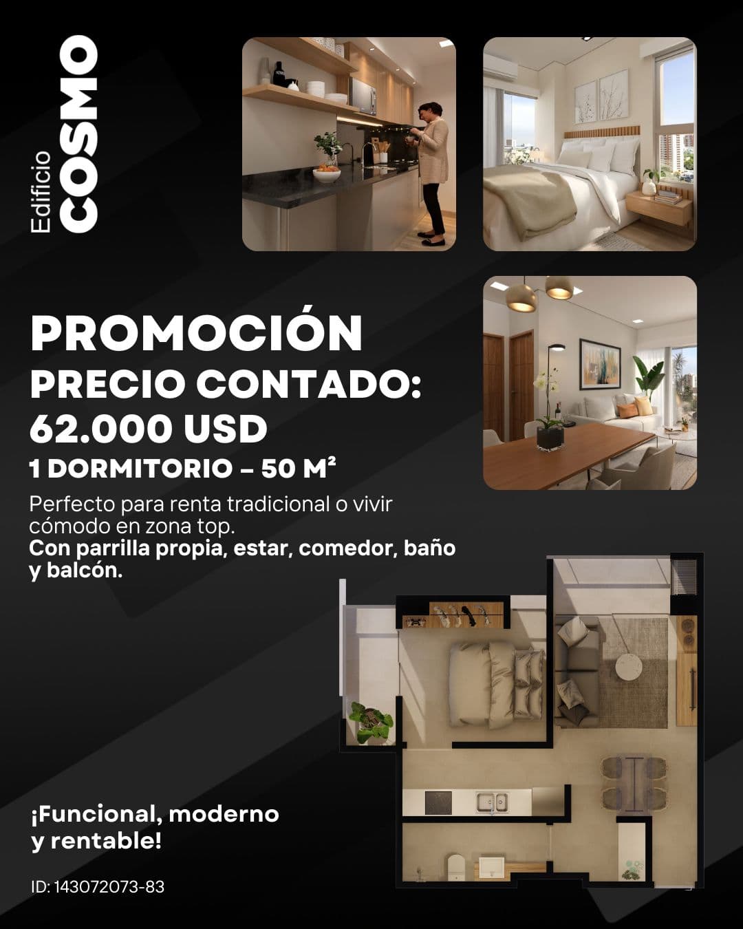 de departamento de un dormitorio — foto principal