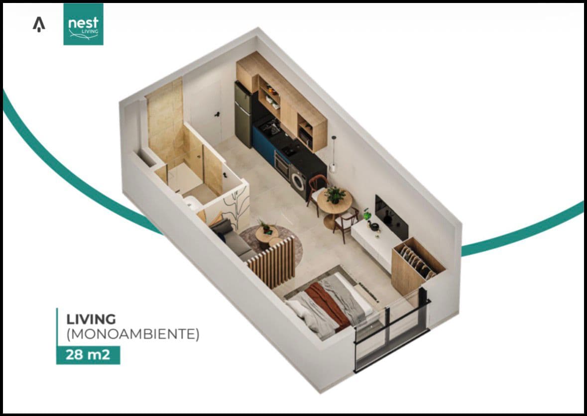 Monoambiente en asuncion, nest living, foto 2