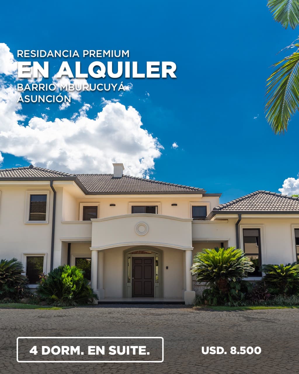 Alquiler-residencia premium en condominio {mburucuya}
