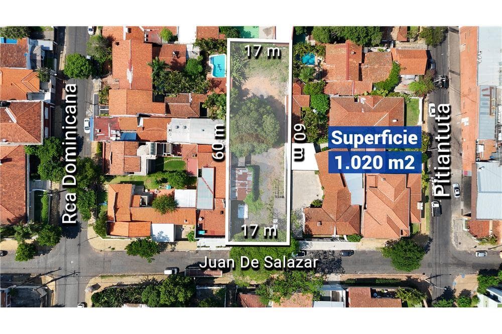 Terreno de 1.020 m² en la mejor zona de barrio Jara