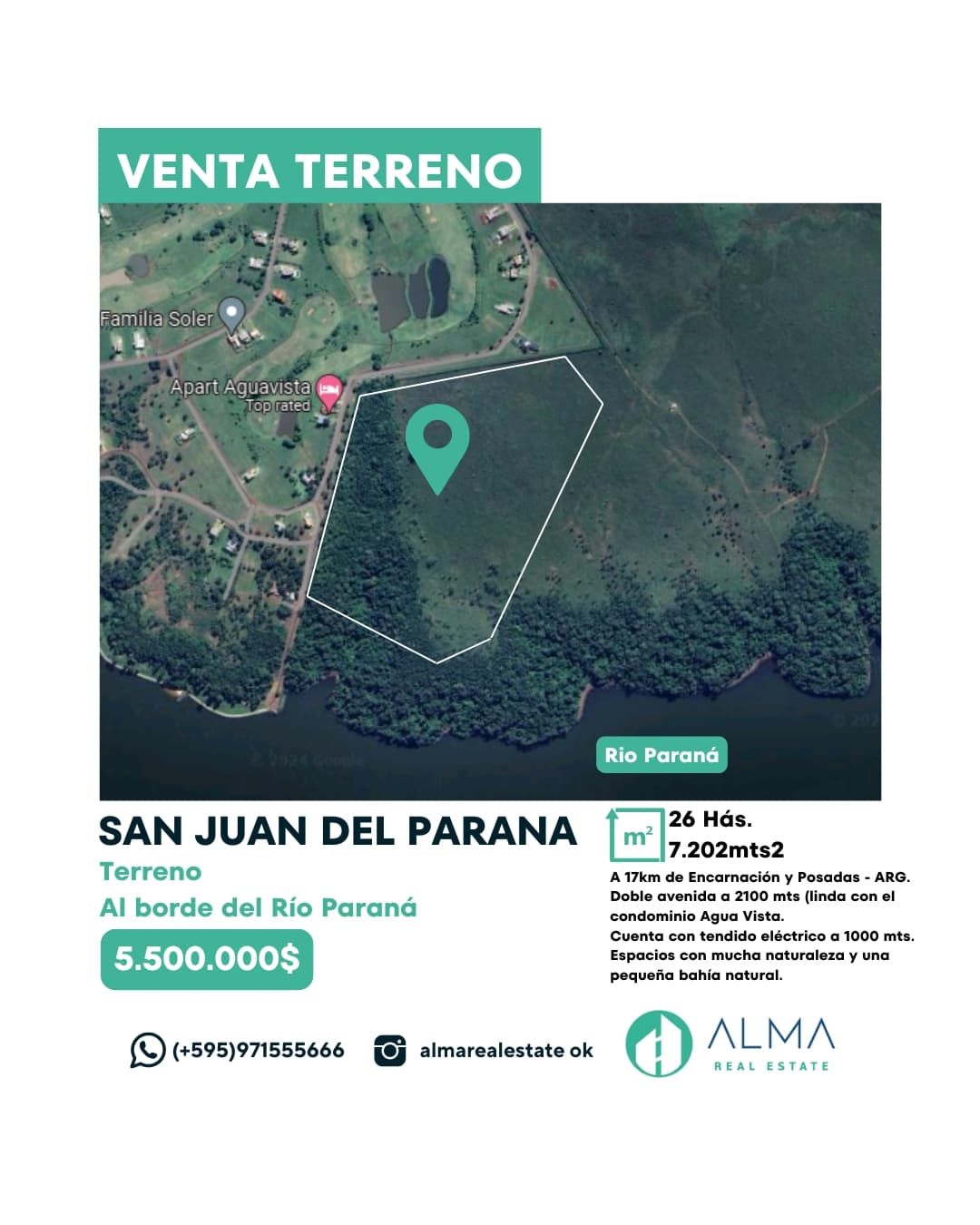 Terreno san juan del parana - con salida al rio — foto 1