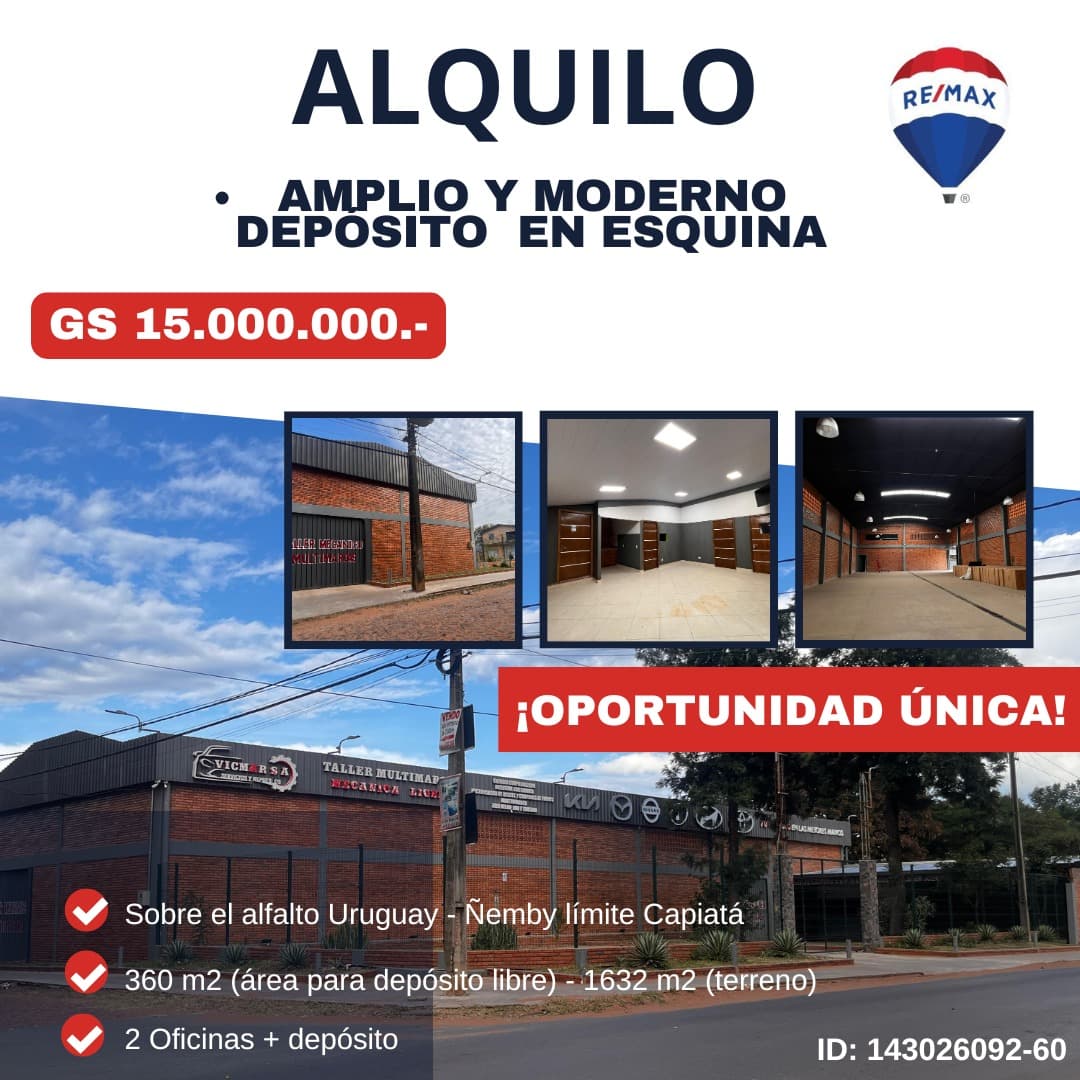 Alquilo deposito en Ñemby