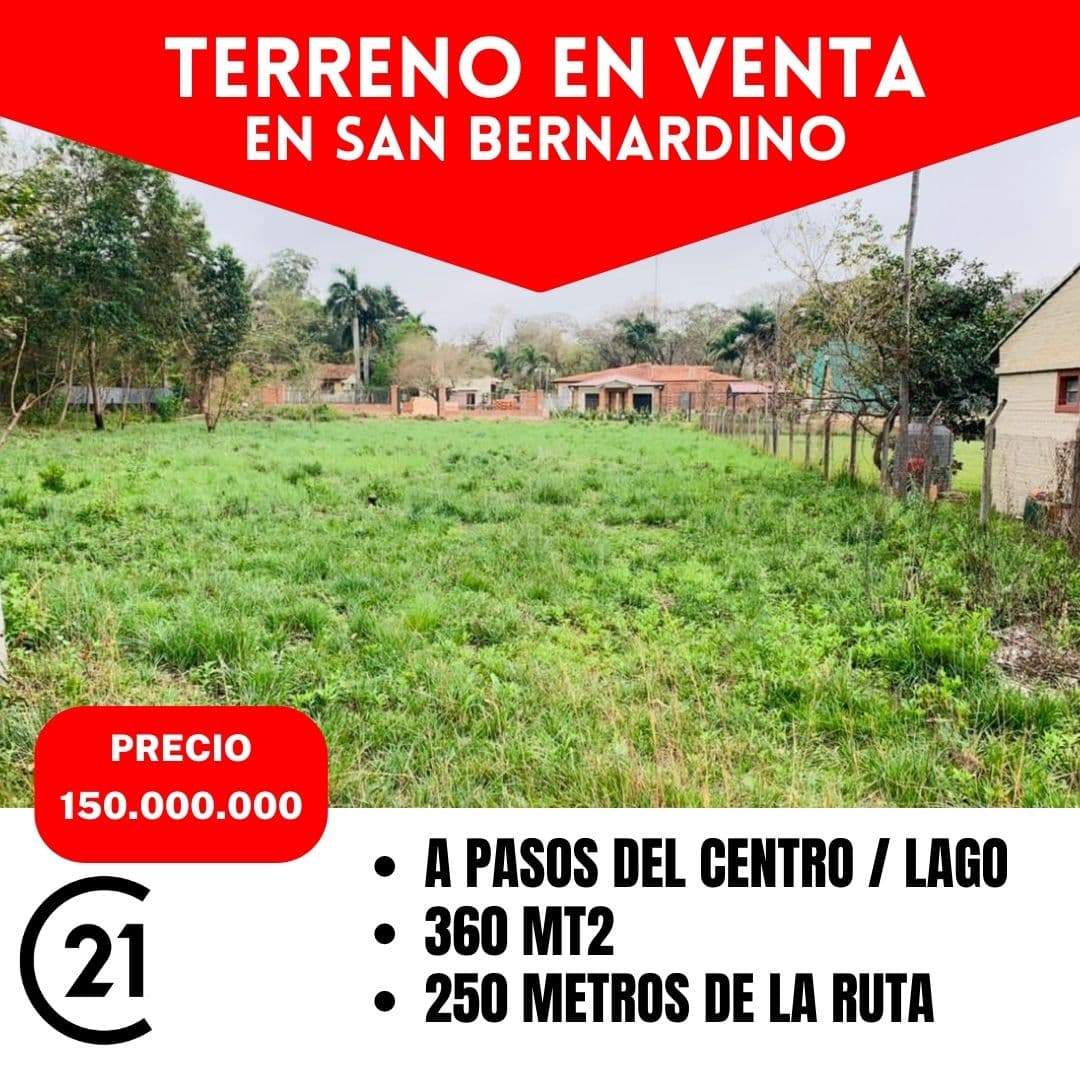 Vendo terreno en sanber a pasos del centro/lago