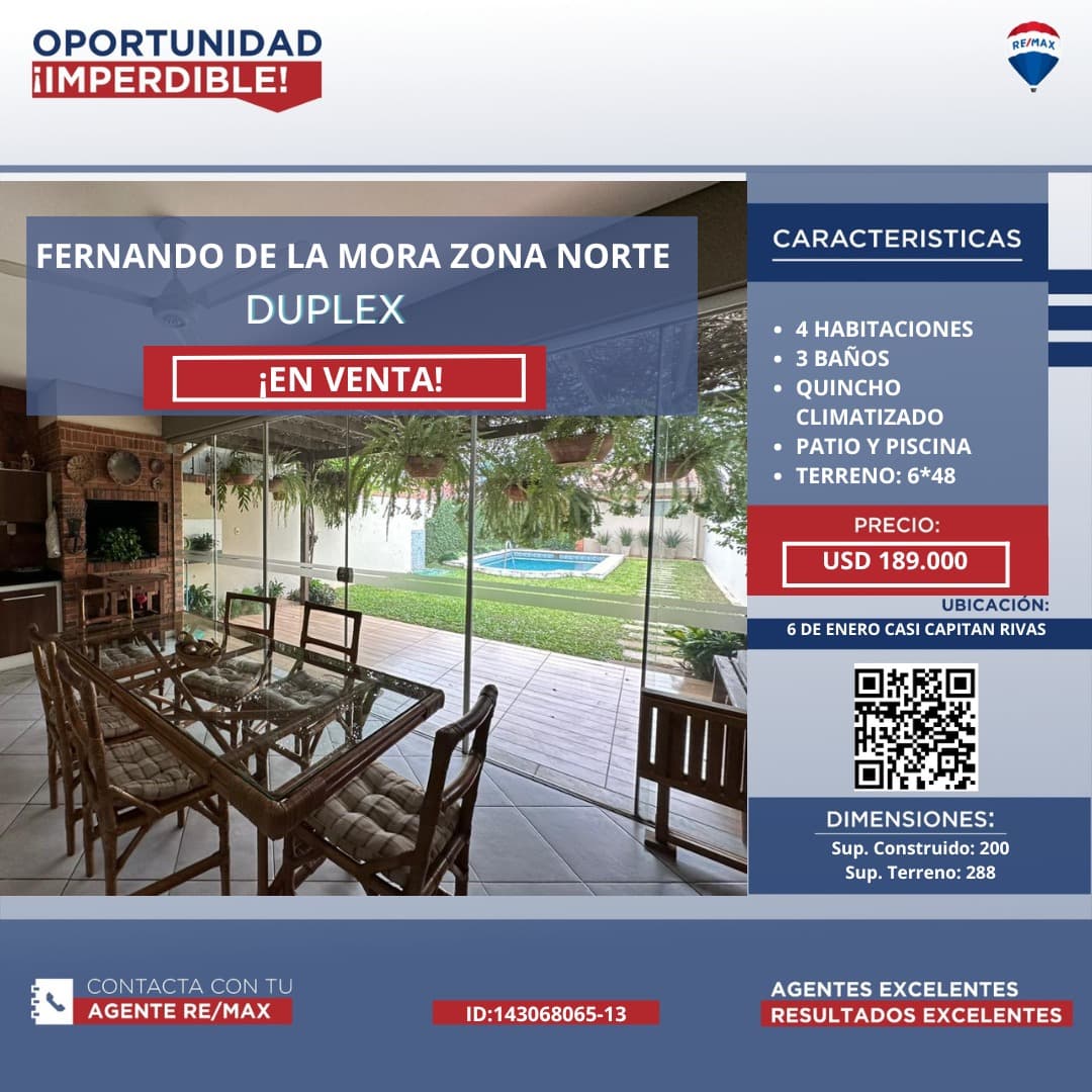 Vendo duplex en Fernando de la Mora zona Norte