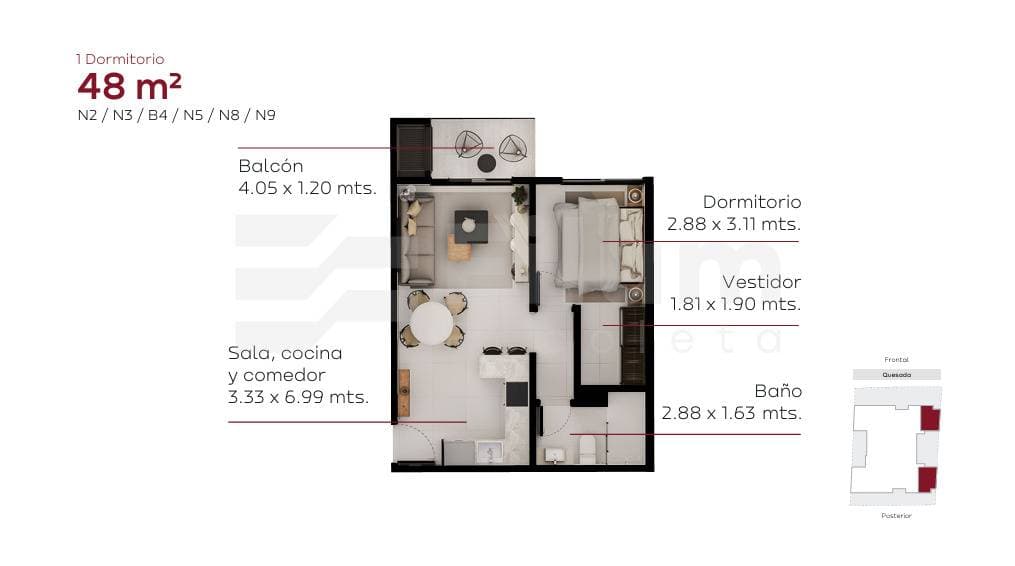 Depto de 1 dormitorio en filum Recoleta a 100mts del shopp. Mariscal!, foto 1