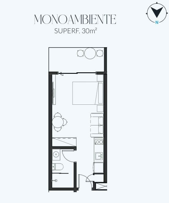 Departamento en venta de 1 dormitorio en Villa Morra, foto 2