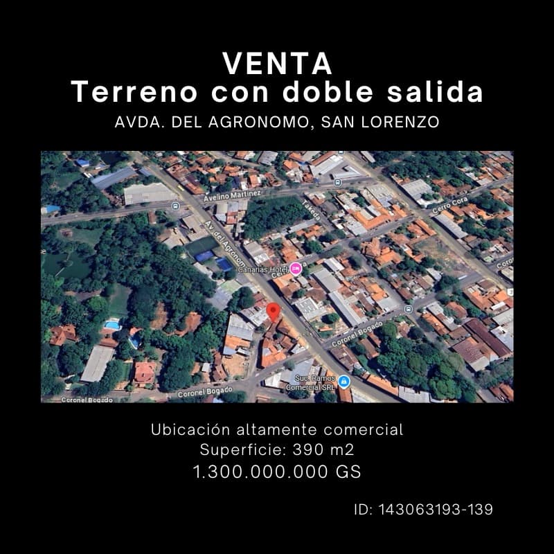 Venta – Terreno Comercial Con Doble Salida En San Lorenzo ????