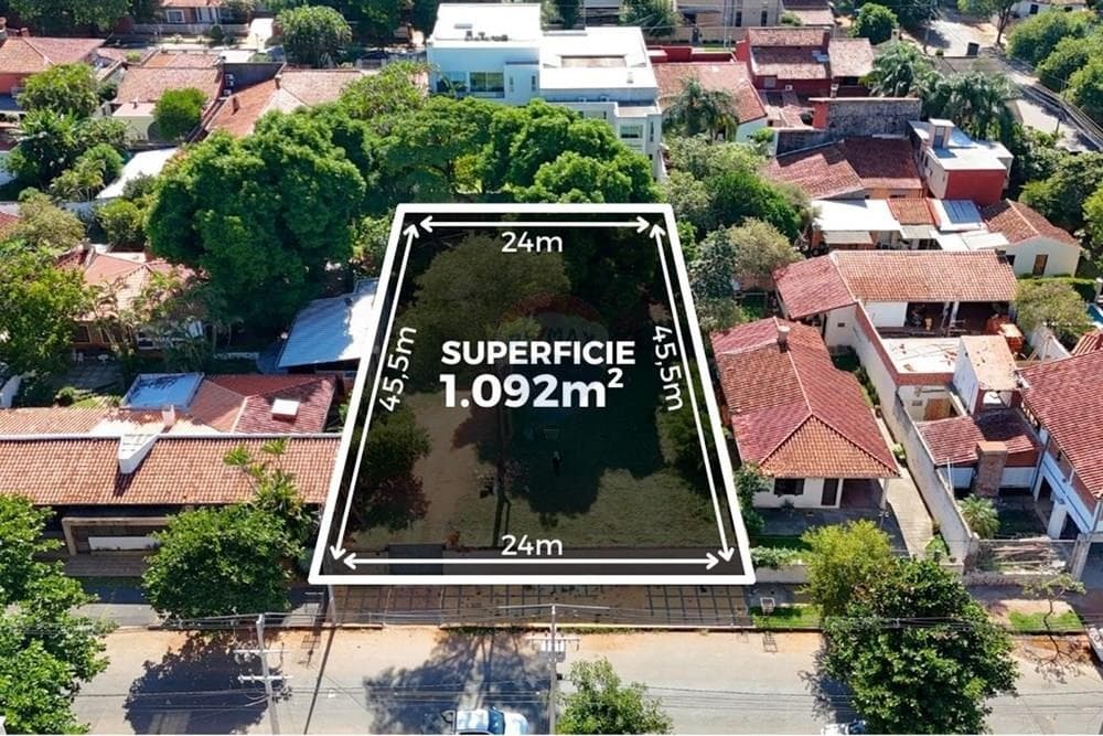 Vendo terreno sin edificar de 1.092 m² EN Asunción Bº Herrera
