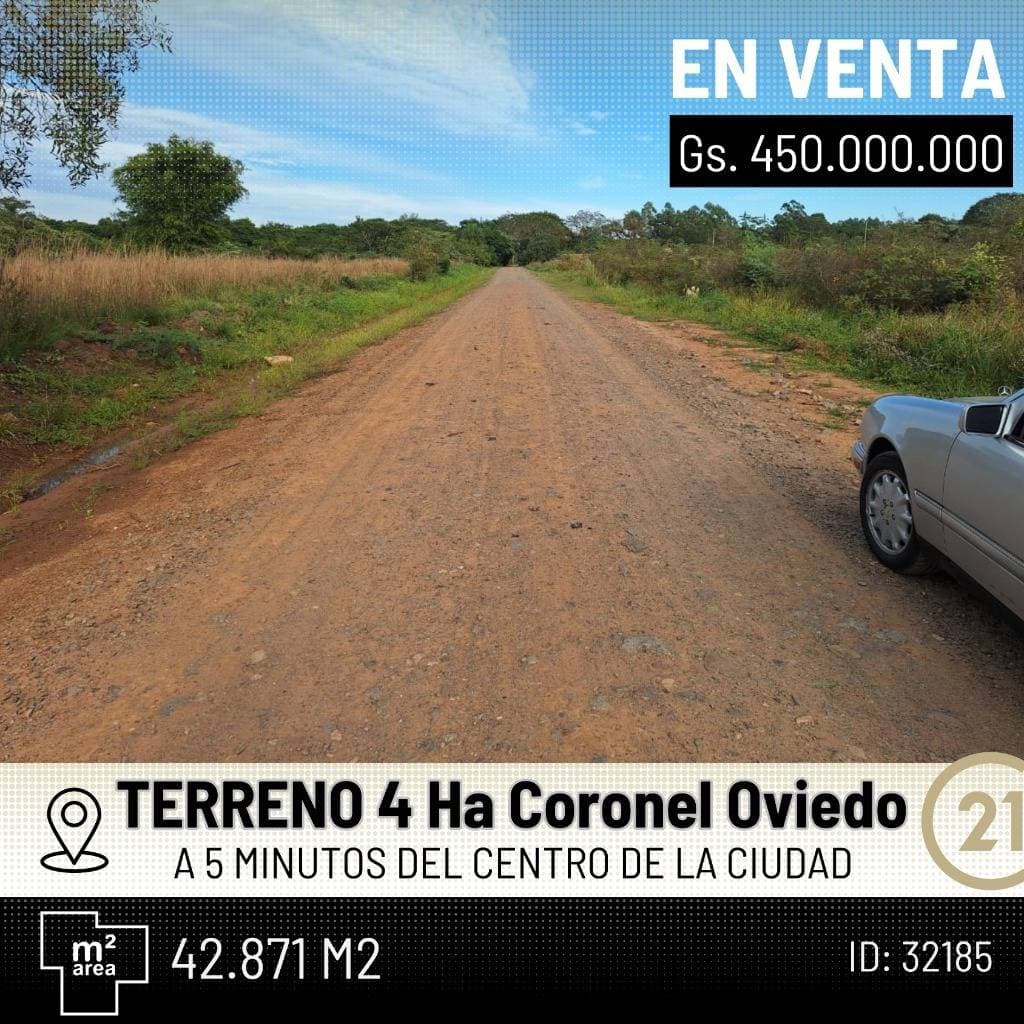 OFERTA! Terreno de 4 Hectáreas a 5 min. Del Centro de Coronel Oviedo, foto 1