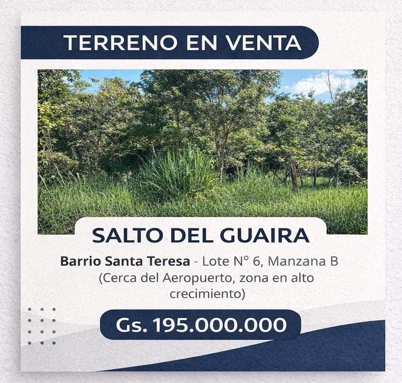Terreno salto del guaira 360m2, foto 1