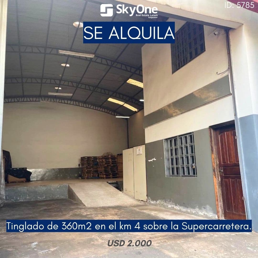 Alquilo tinglado deposito km4 sobre supercarretera
