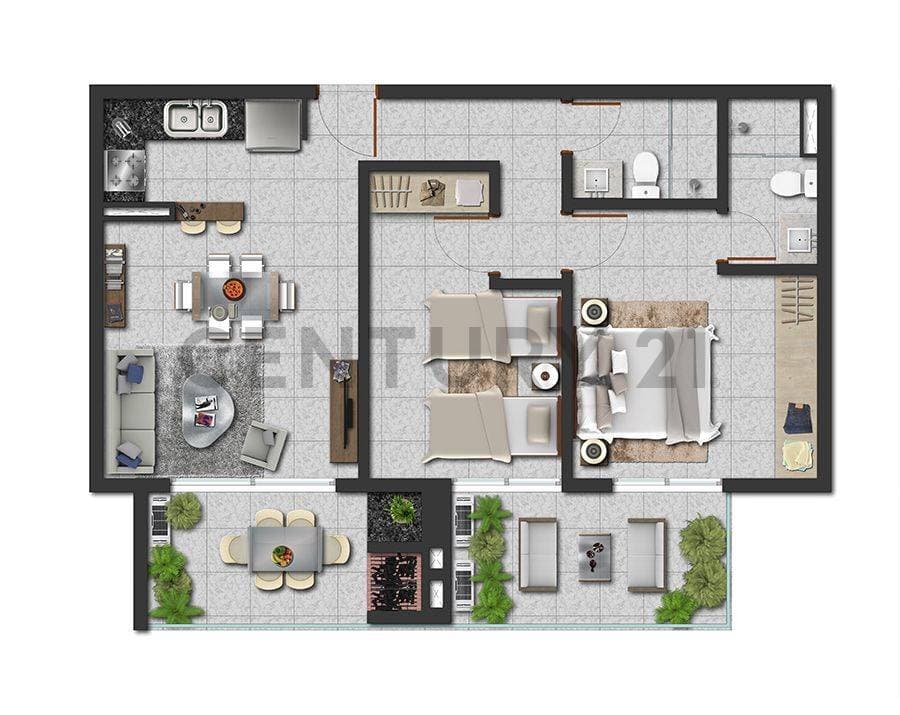 En venta departamento de 2 habitacíones edificio manantiales iturbe, foto 2