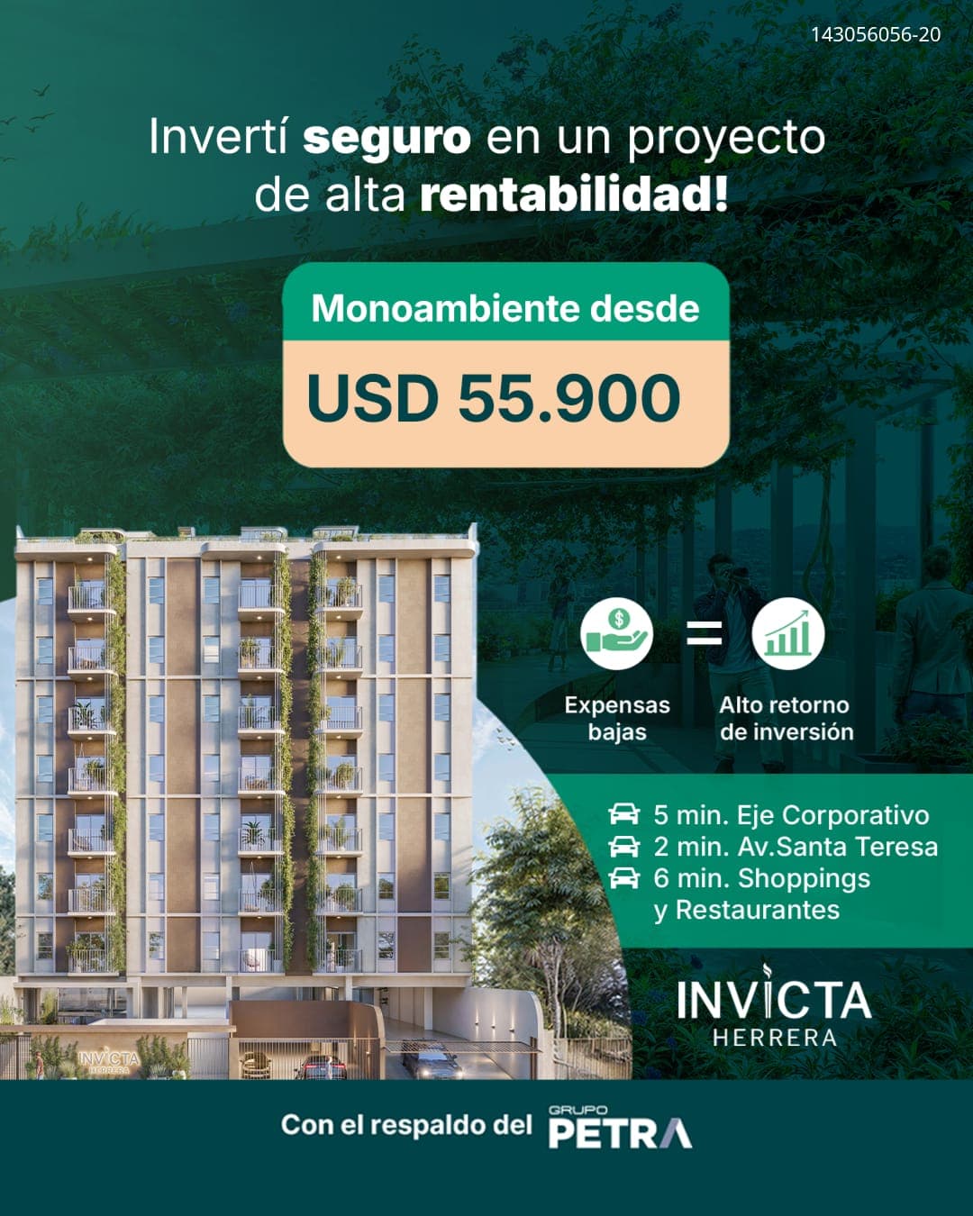 Monoambiente edificio invicta herrea
