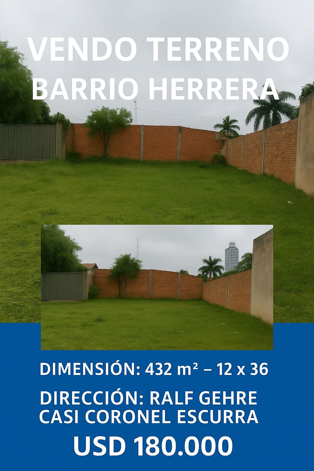 Vendo Terreno Barrio Herrera
