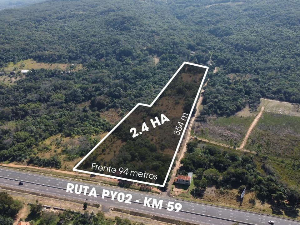 Terreno de 24.837 m2 sobre ruta 2 caacupe, foto 1