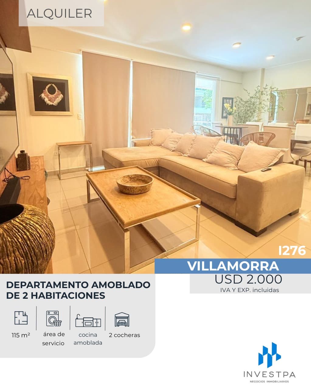 Departamento en alquiler – Villa Morra