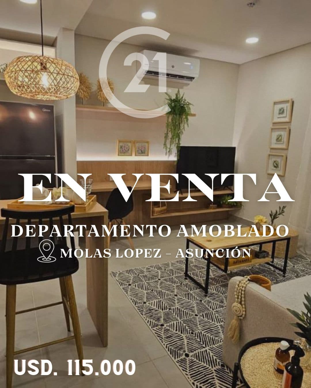 En venta Departamento amoblado en el Edificio BELIVE MOLAS