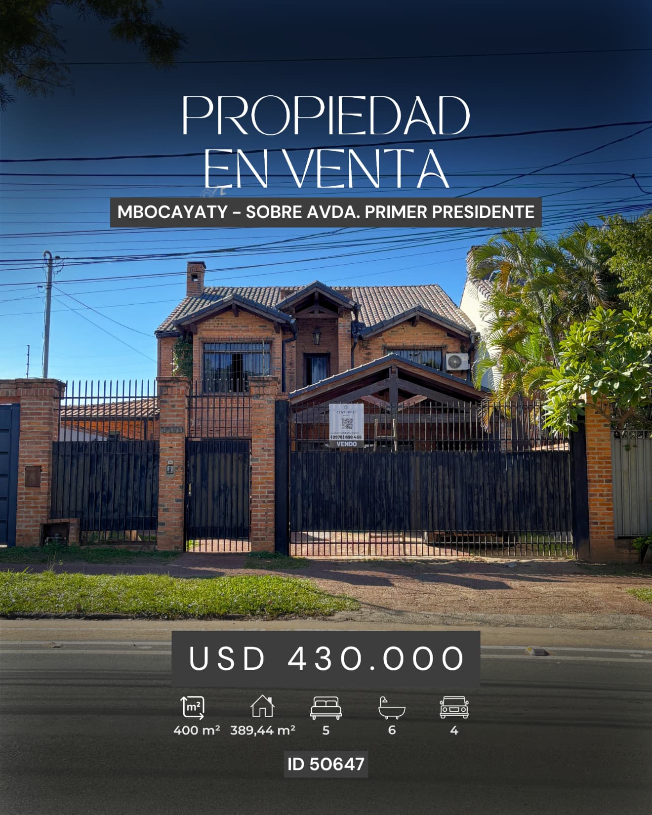 Propiedad En Venta - Sobre Avda. Primer Presidente — foto principal